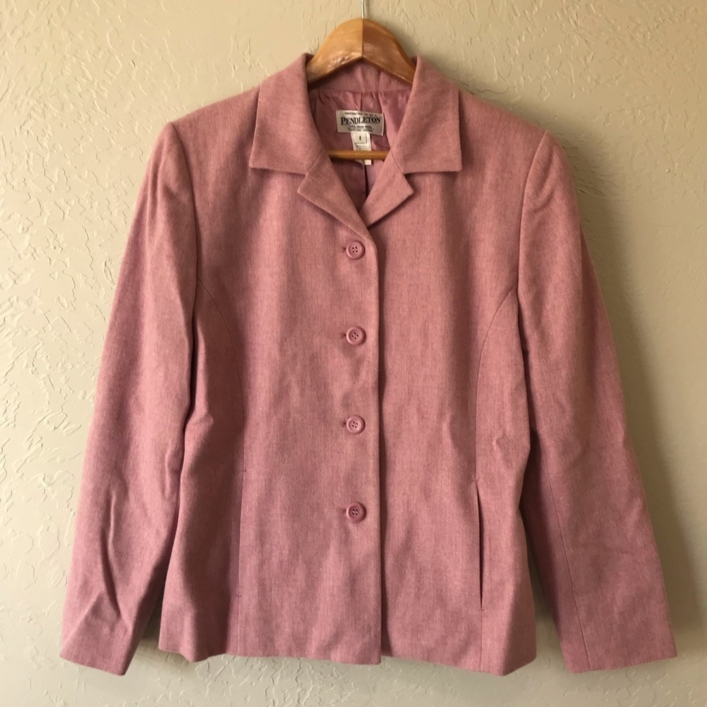 Pendleton Pink Wool Blazer